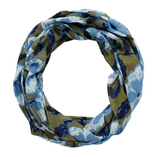 Seasalt Cornwall May Garland Circle Scarf - Spring Pansy Seagrass